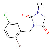 685535-75-5 3-[(2-bromo-5-chlorophenyl)methyl]-1-methylimidazolidine-2,4-dione chemical structure