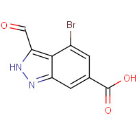 885523-37-5 4-bromo-3-formyl-2H-indazole-6-carboxylic acid chemical structure