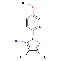 1335140-76-5 2-(5-methoxypyridin-2-yl)-4,5-dimethylpyrazol-3-amine chemical structure