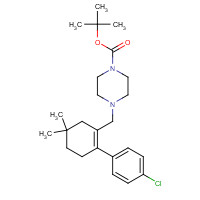1228838-28-5 tert-butyl 4-[[2-(4-chlorophenyl)-5,5-dimethylcyclohexen-1-yl]methyl]piperazine-1-carboxylate chemical structure