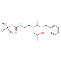 34046-07-6 2-[2-[(2-methylpropan-2-yl)oxycarbonylamino]ethyl-phenylmethoxycarbonylamino]acetic acid chemical structure