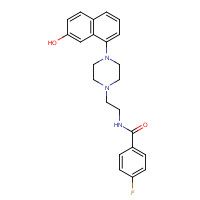 135722-26-8 4-fluoro-N-[2-[4-(7-hydroxynaphthalen-1-yl)piperazin-1-yl]ethyl]benzamide chemical structure