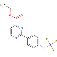 1366407-13-7 ethyl 2-[4-(trifluoromethoxy)phenyl]pyrimidine-4-carboxylate chemical structure