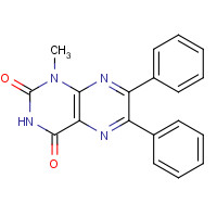 19845-24-0 1-methyl-6,7-diphenylpteridine-2,4-dione chemical structure