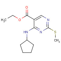 211245-62-4 ethyl 4-(cyclopentylamino)-2-methylsulfanylpyrimidine-5-carboxylate chemical structure