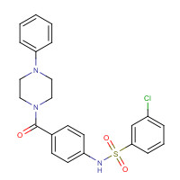 690962-35-7 3-chloro-N-[4-(4-phenylpiperazine-1-carbonyl)phenyl]benzenesulfonamide chemical structure