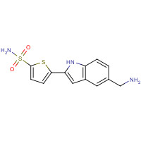 1137643-54-9 5-[5-(aminomethyl)-1H-indol-2-yl]thiophene-2-sulfonamide chemical structure