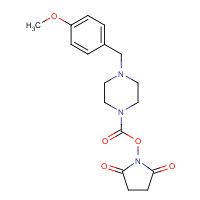1460030-08-3 (2,5-dioxopyrrolidin-1-yl) 4-[(4-methoxyphenyl)methyl]piperazine-1-carboxylate chemical structure