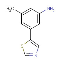 1312535-19-5 3-methyl-5-(1,3-thiazol-5-yl)aniline chemical structure