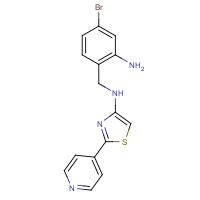 630410-21-8 N-[(2-amino-4-bromophenyl)methyl]-2-pyridin-4-yl-1,3-thiazol-4-amine chemical structure
