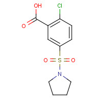 151104-21-1 2-chloro-5-pyrrolidin-1-ylsulfonylbenzoic acid chemical structure