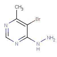 3438-58-2 (5-bromo-6-methylpyrimidin-4-yl)hydrazine chemical structure