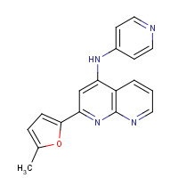 1330532-60-9 2-(5-methylfuran-2-yl)-N-pyridin-4-yl-1,8-naphthyridin-4-amine chemical structure