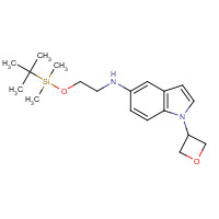 1610800-56-0 N-[2-[tert-butyl(dimethyl)silyl]oxyethyl]-1-(oxetan-3-yl)indol-5-amine chemical structure