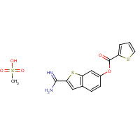 217099-44-0 (2-carbamimidoyl-1-benzothiophen-6-yl) thiophene-2-carboxylate;methanesulfonic acid chemical structure