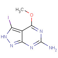 203180-01-2 3-iodo-4-methoxy-2H-pyrazolo[3,4-d]pyrimidin-6-amine chemical structure
