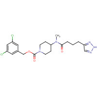 1613513-15-7 (3,5-dichlorophenyl)methyl 4-[methyl-[4-(2H-triazol-4-yl)butanoyl]amino]piperidine-1-carboxylate chemical structure