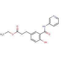 1285517-19-2 ethyl 3-[4-hydroxy-3-(pyridin-3-ylcarbamoyl)phenyl]propanoate chemical structure