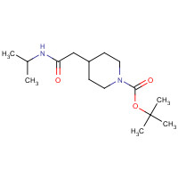 436852-11-8 tert-butyl 4-[2-oxo-2-(propan-2-ylamino)ethyl]piperidine-1-carboxylate chemical structure