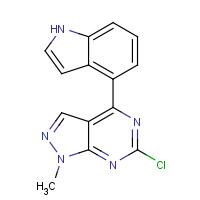 1292902-37-4 6-chloro-4-(1H-indol-4-yl)-1-methylpyrazolo[3,4-d]pyrimidine chemical structure