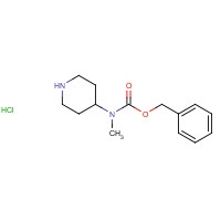 139062-98-9 benzyl N-methyl-N-piperidin-4-ylcarbamate;hydrochloride chemical structure