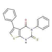 142465-09-6 3,5-diphenyl-2-sulfanylidene-1H-thieno[2,3-d]pyrimidin-4-one chemical structure