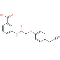 649774-21-0 3-[[2-[4-(cyanomethyl)phenoxy]acetyl]amino]benzoic acid chemical structure