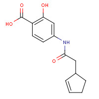 875234-91-6 4-[(2-cyclopent-2-en-1-ylacetyl)amino]-2-hydroxybenzoic acid chemical structure
