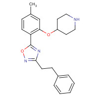 1443208-65-8 5-(4-methyl-2-piperidin-4-yloxyphenyl)-3-(2-phenylethyl)-1,2,4-oxadiazole chemical structure