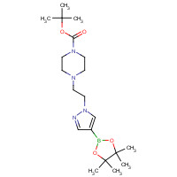 1103508-42-4 tert-butyl 4-[2-[4-(4,4,5,5-tetramethyl-1,3,2-dioxaborolan-2-yl)pyrazol-1-yl]ethyl]piperazine-1-carboxylate chemical structure