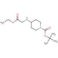 177276-49-2 tert-butyl 4-[(2-ethoxy-2-oxoethyl)amino]piperidine-1-carboxylate chemical structure