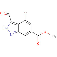 885518-48-9 methyl 4-bromo-3-formyl-2H-indazole-6-carboxylate chemical structure