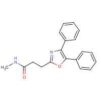 34015-85-5 3-(4,5-diphenyl-1,3-oxazol-2-yl)-N-methylpropanamide chemical structure