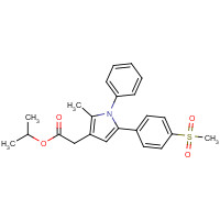 1005451-38-6 propan-2-yl 2-[2-methyl-5-(4-methylsulfonylphenyl)-1-phenylpyrrol-3-yl]acetate chemical structure