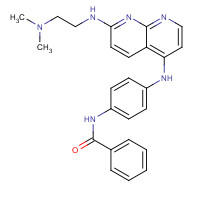 1203509-94-7 N-[4-[[7-[2-(dimethylamino)ethylamino]-1,8-naphthyridin-4-yl]amino]phenyl]benzamide chemical structure
