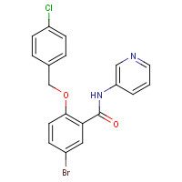 1285513-46-3 5-bromo-2-[(4-chlorophenyl)methoxy]-N-pyridin-3-ylbenzamide chemical structure