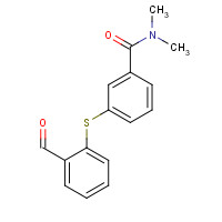 1415042-48-6 3-(2-formylphenyl)sulfanyl-N,N-dimethylbenzamide chemical structure