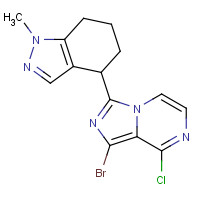 1620564-37-5 1-bromo-8-chloro-3-(1-methyl-4,5,6,7-tetrahydroindazol-4-yl)imidazo[1,5-a]pyrazine chemical structure