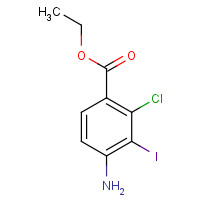 1057076-54-6 ethyl 4-amino-2-chloro-3-iodobenzoate chemical structure