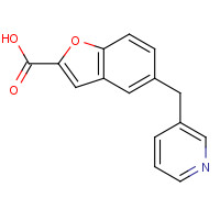 85666-24-6 5-(pyridin-3-ylmethyl)-1-benzofuran-2-carboxylic acid chemical structure