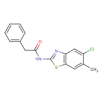 639052-78-1 N-(5-chloro-6-methyl-1,3-benzothiazol-2-yl)-2-phenylacetamide chemical structure