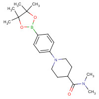 1415794-15-8 N,N-dimethyl-1-[4-(4,4,5,5-tetramethyl-1,3,2-dioxaborolan-2-yl)phenyl]piperidine-4-carboxamide chemical structure