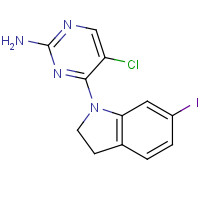 1202764-88-2 5-chloro-4-(6-iodo-2,3-dihydroindol-1-yl)pyrimidin-2-amine chemical structure