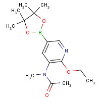 1257553-91-5 N-[2-ethoxy-5-(4,4,5,5-tetramethyl-1,3,2-dioxaborolan-2-yl)pyridin-3-yl]-N-methylacetamide chemical structure