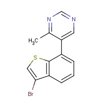 1428882-25-0 5-(3-bromo-1-benzothiophen-7-yl)-4-methylpyrimidine chemical structure