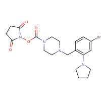 1460030-14-1 (2,5-dioxopyrrolidin-1-yl) 4-[(4-bromo-2-pyrrolidin-1-ylphenyl)methyl]piperazine-1-carboxylate chemical structure