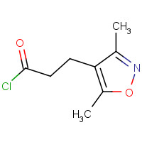 358721-54-7 3-(3,5-dimethyl-1,2-oxazol-4-yl)propanoyl chloride chemical structure