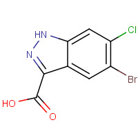 1467062-18-5 5-bromo-6-chloro-1H-indazole-3-carboxylic acid chemical structure