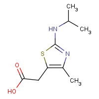 101346-23-0 2-[4-methyl-2-(propan-2-ylamino)-1,3-thiazol-5-yl]acetic acid chemical structure