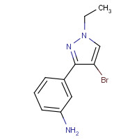 945865-14-5 3-(4-bromo-1-ethylpyrazol-3-yl)aniline chemical structure